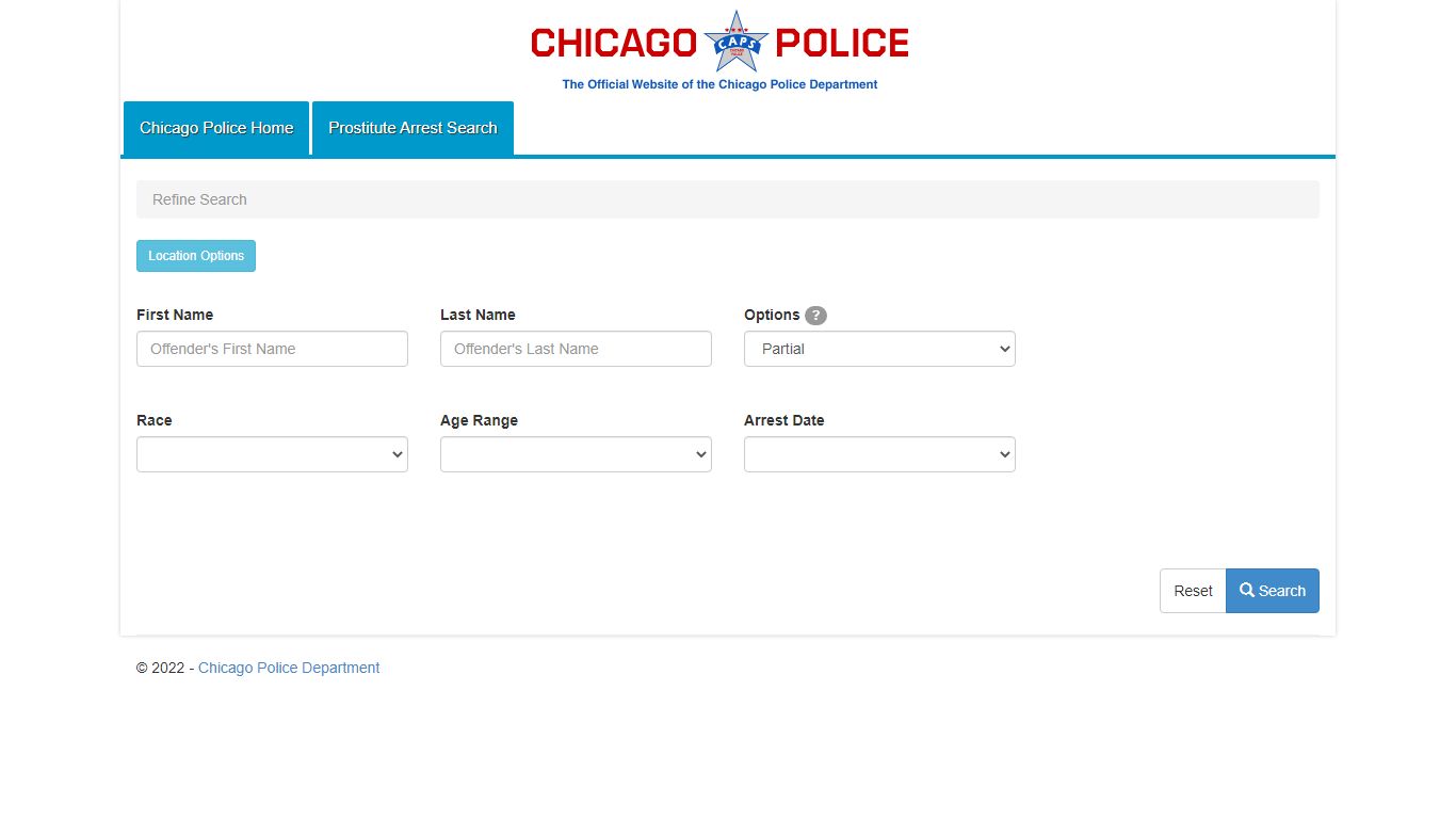 Search - Prostitution Arrests - Chicago Police Department